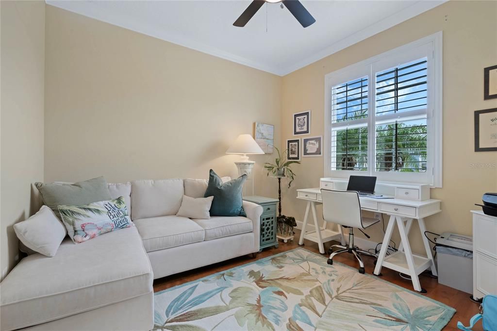 Bonus Flex Room with Planation Shutters & Wood Flooring