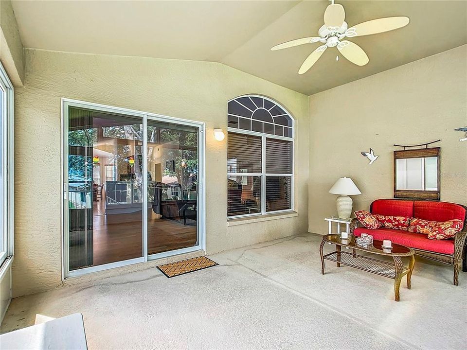 Florida Room with sliding screened windows