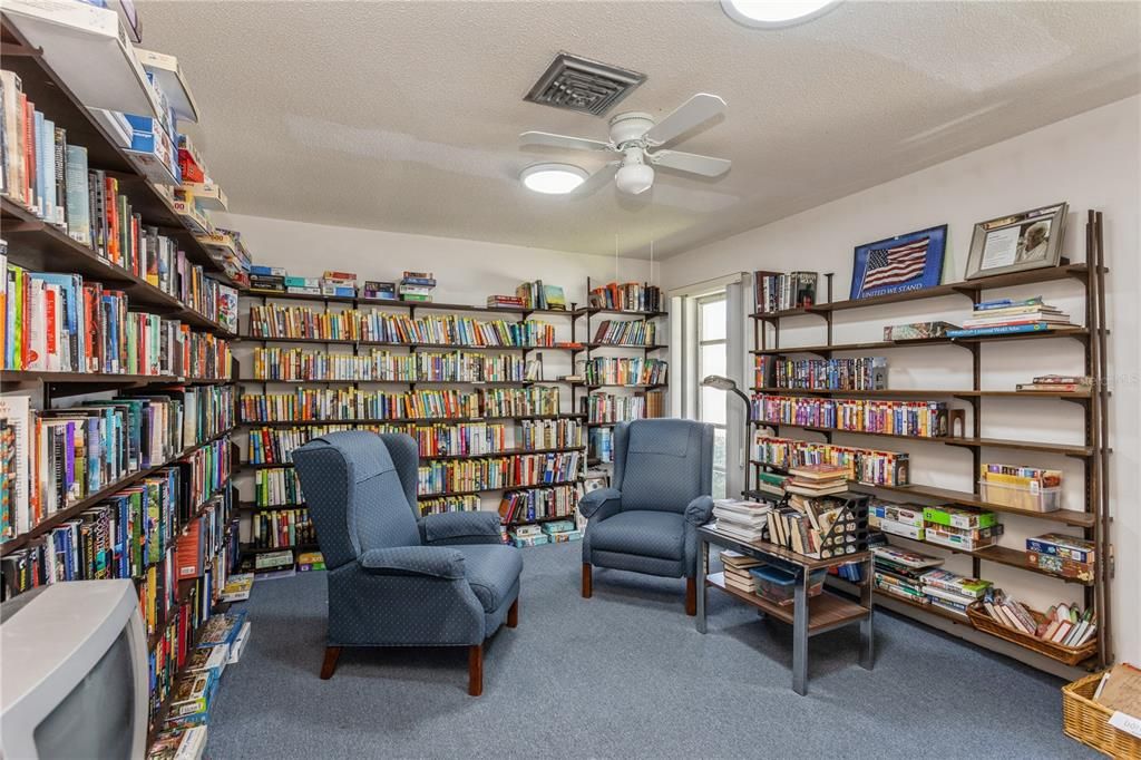 Library onsite inside clubhouse.