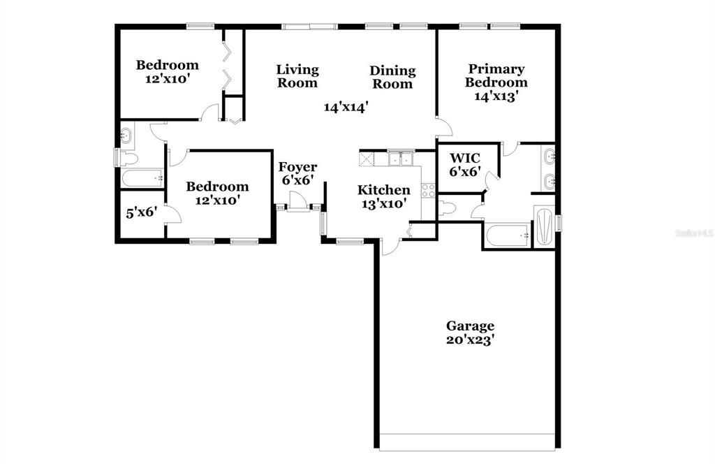 For Rent: $2,210 (3 beds, 2 baths, 1302 Square Feet)