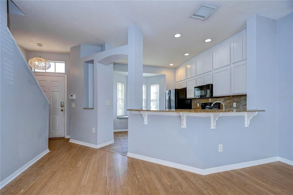 Breakfast bar with seating!