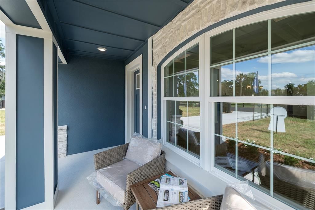 Spacious front porch