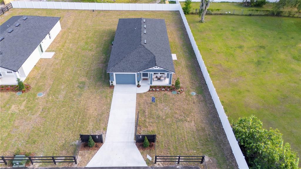 Overhead view of the home