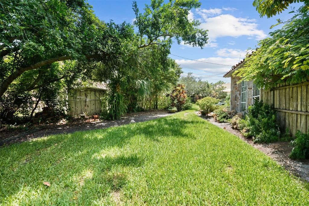 Yard room for expansion or a pool