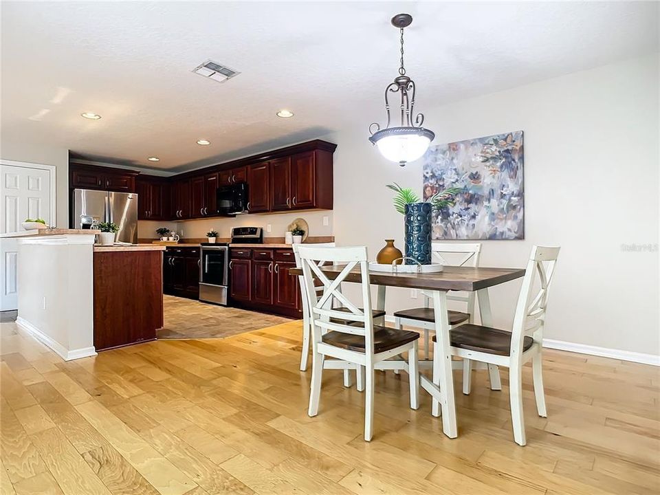 L-Shaped Dining Room, Kitchen, Living Room