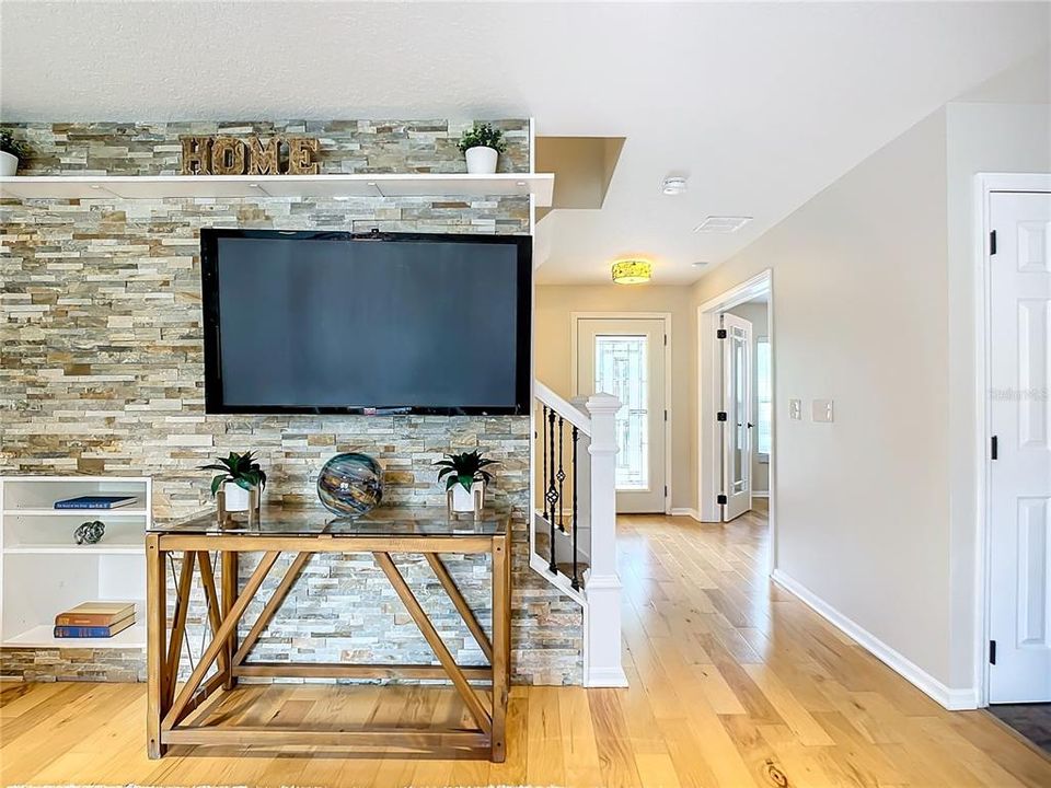 Love the Stone Accent Wall, and Views of the Foyer