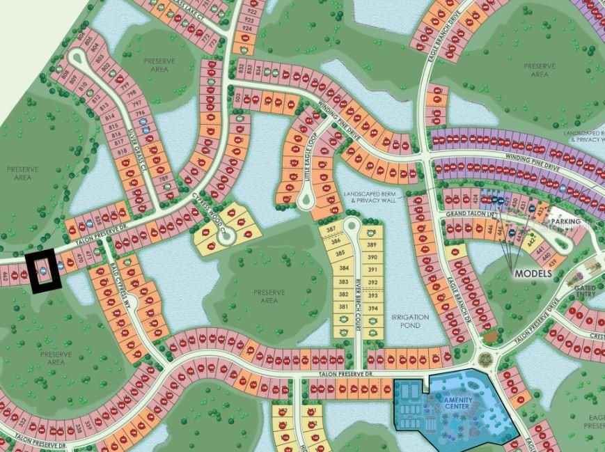 Site map - Lot 466 - Southern facing lanai