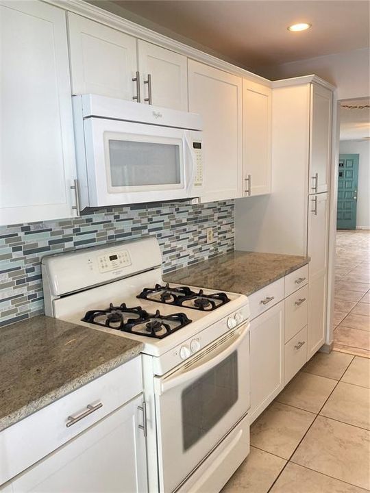 Granite counters in the kitchen