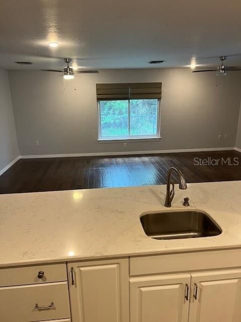 Kitchen Island looking at Family room