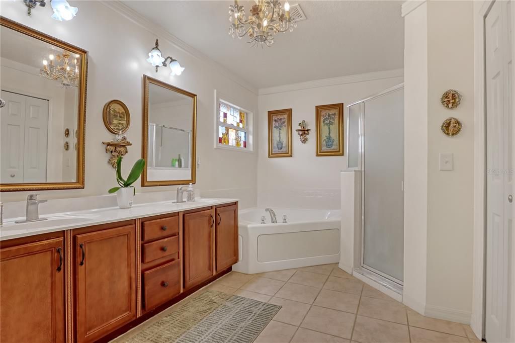 Master bath with double sinks