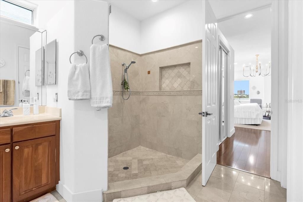 Second Floor Master bathroom shower.