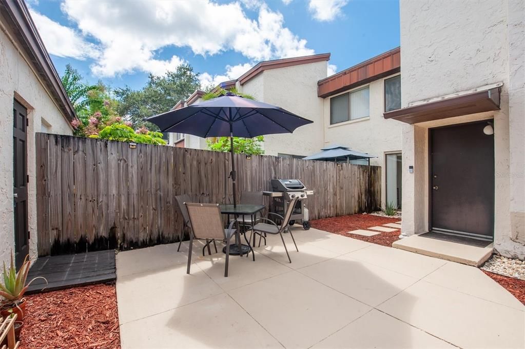 Expansive Courtyard with access to garage