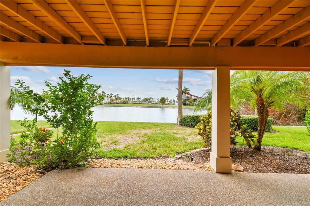 Outdoor waterfront entertaining off the bonus room