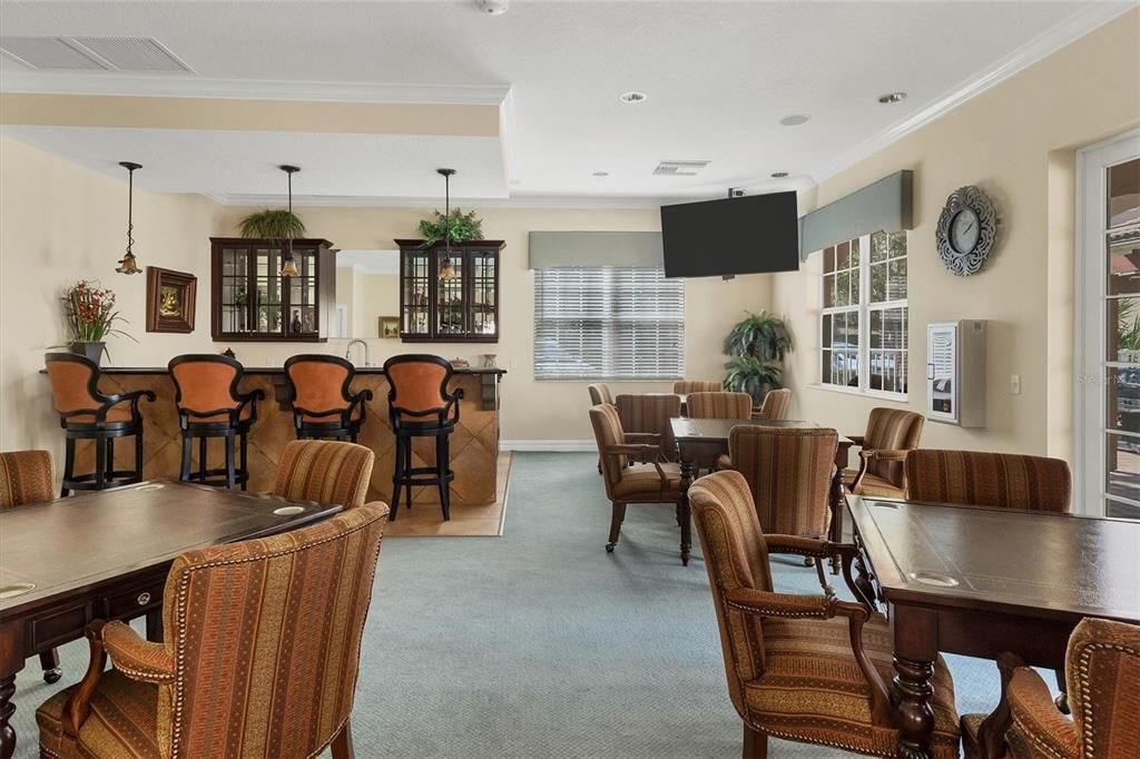 Clubhouse with a Bar, Card Tables, Manager's Office