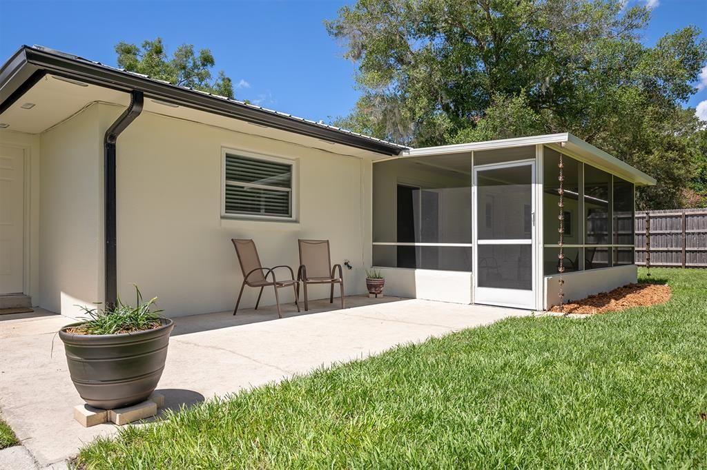 Back Yard Patio into Screened Porch