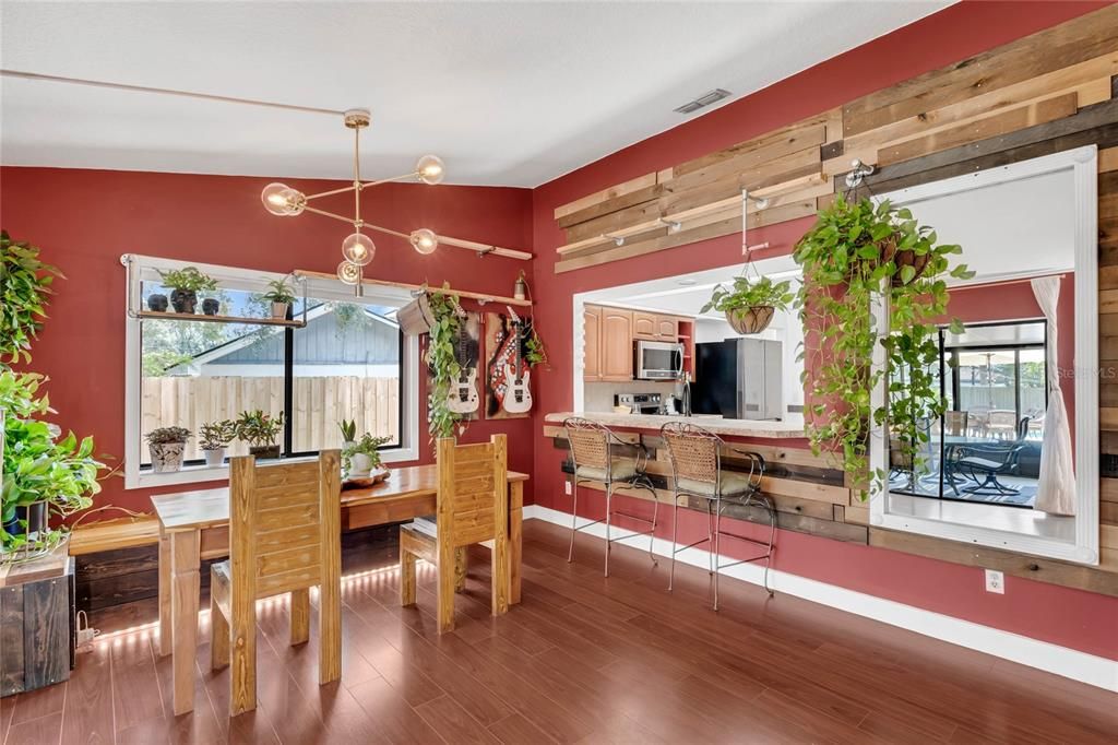 Dining nook with a large window letting in all of that Florida Sunshine!