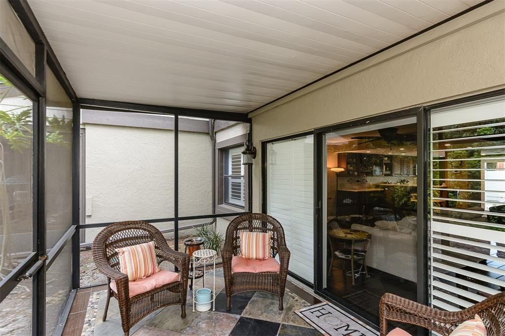 outside screened patio