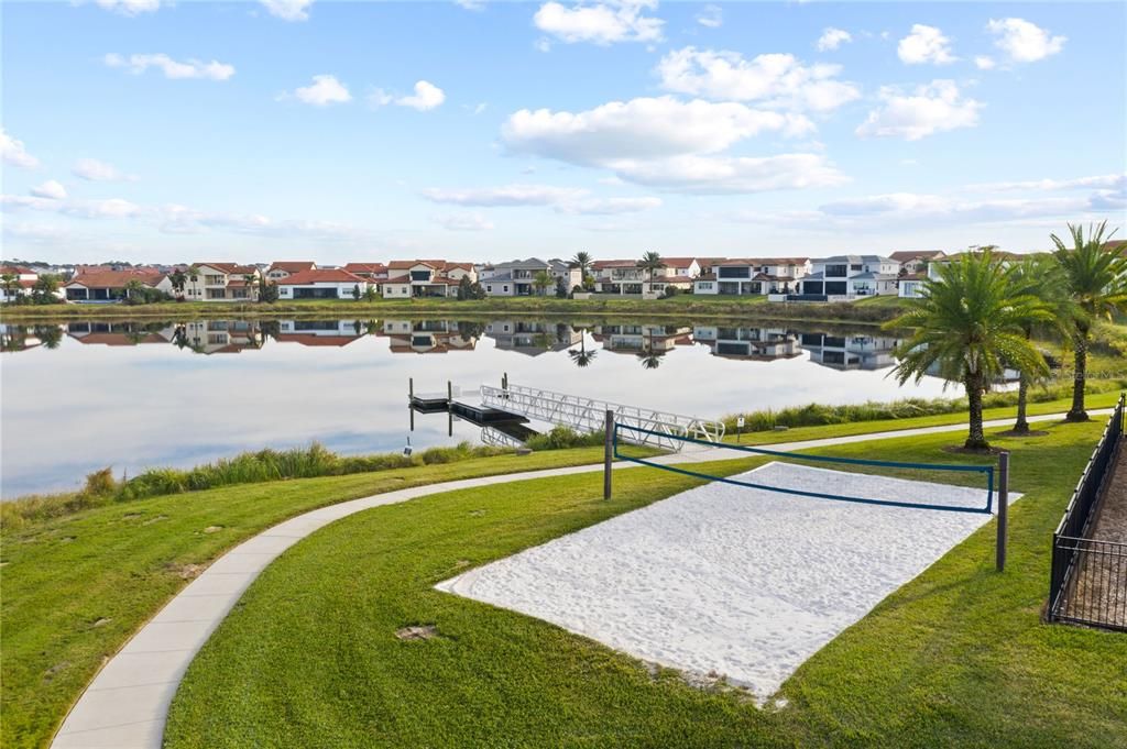 Community Volleyball Court and Dock