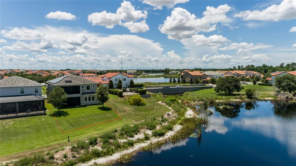 Ariel View of Back of  House and Neighborhood