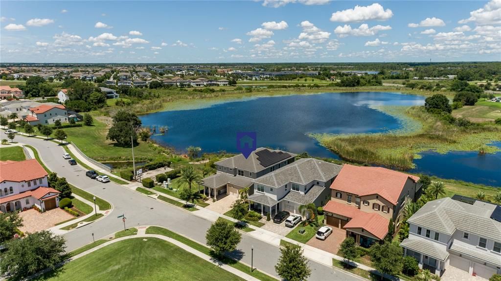 Ariel View of House and Neighborhood