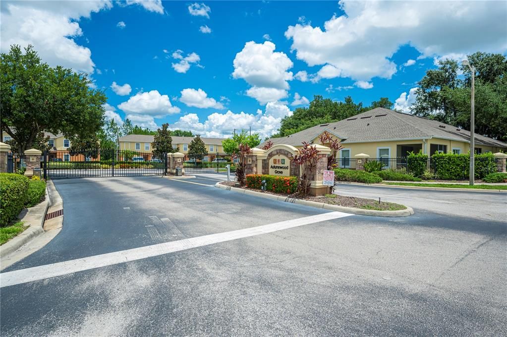 Entrance to gated community