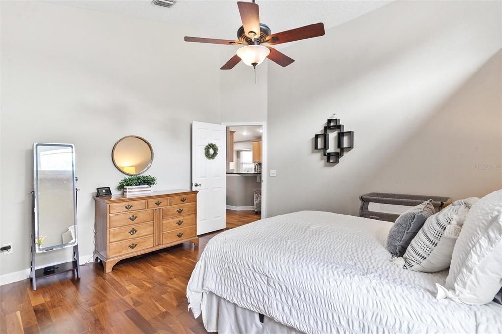 Primary Bedroom with Vaulted Ceilings