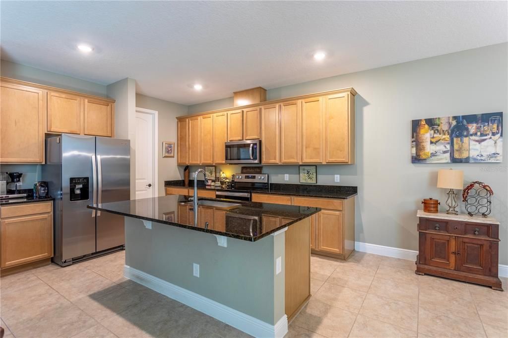 Kitchen overlooking formal dining