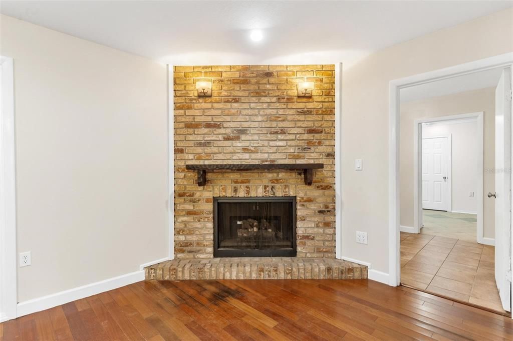 Brick Fireplace