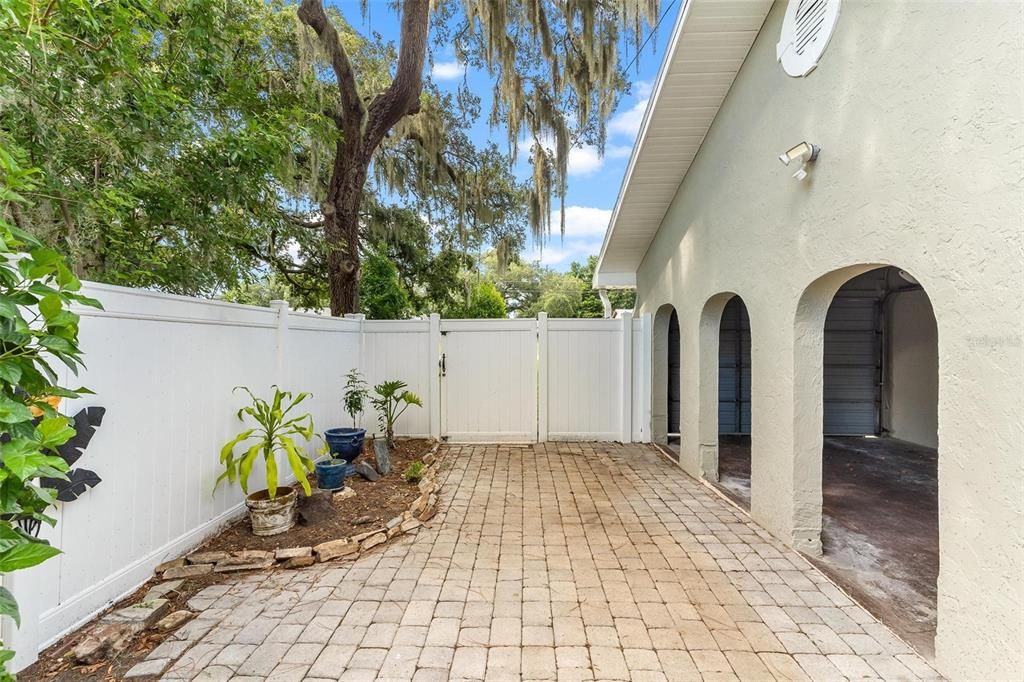 Side Entry to Backyard Area with Outdoor Shed