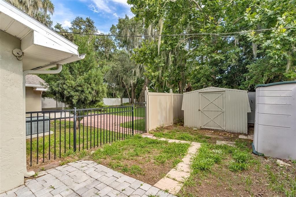 Side Entry to Backyard Area with Outdoor Shed