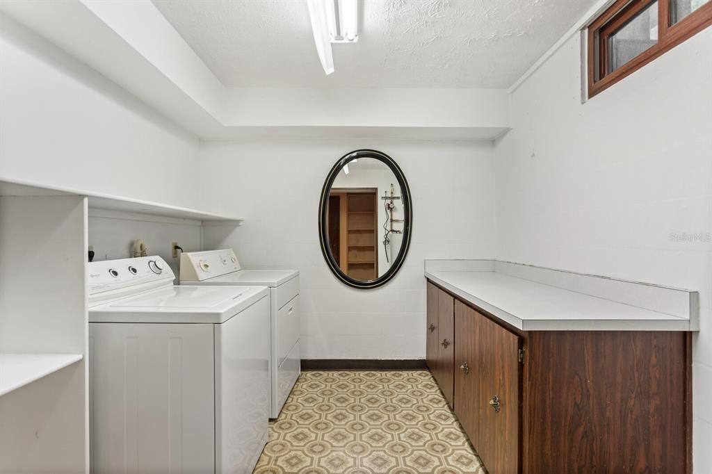 Laundry Room has tons of extra storage space!