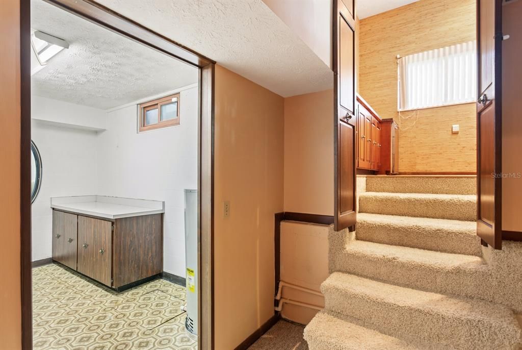 Laundry room located downstairs!