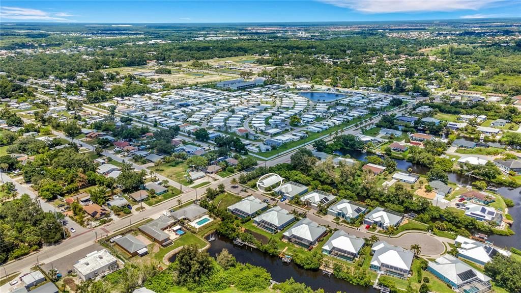 Home is Circled and View of Waterway