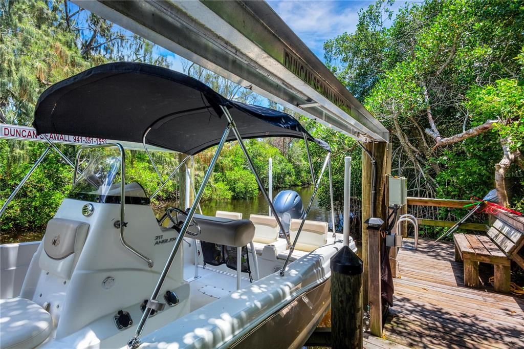 Boat on Lift and Deck