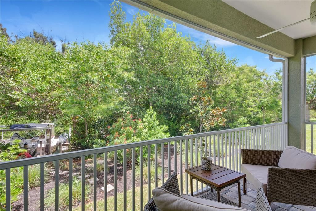 Back Patio with View of Back Yard & Lift