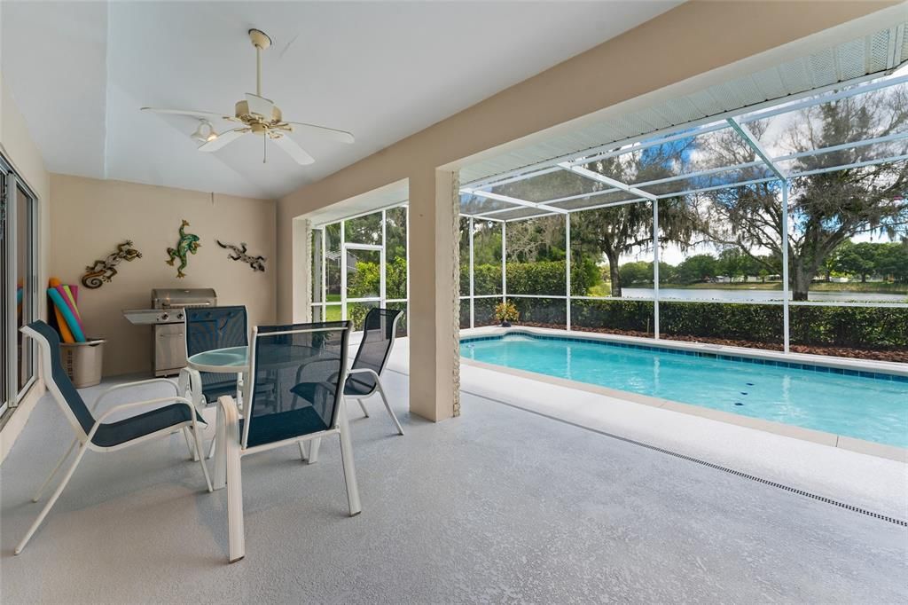 Covered enclosed porch