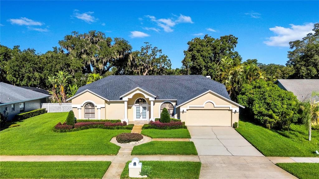 Aerial of front of home