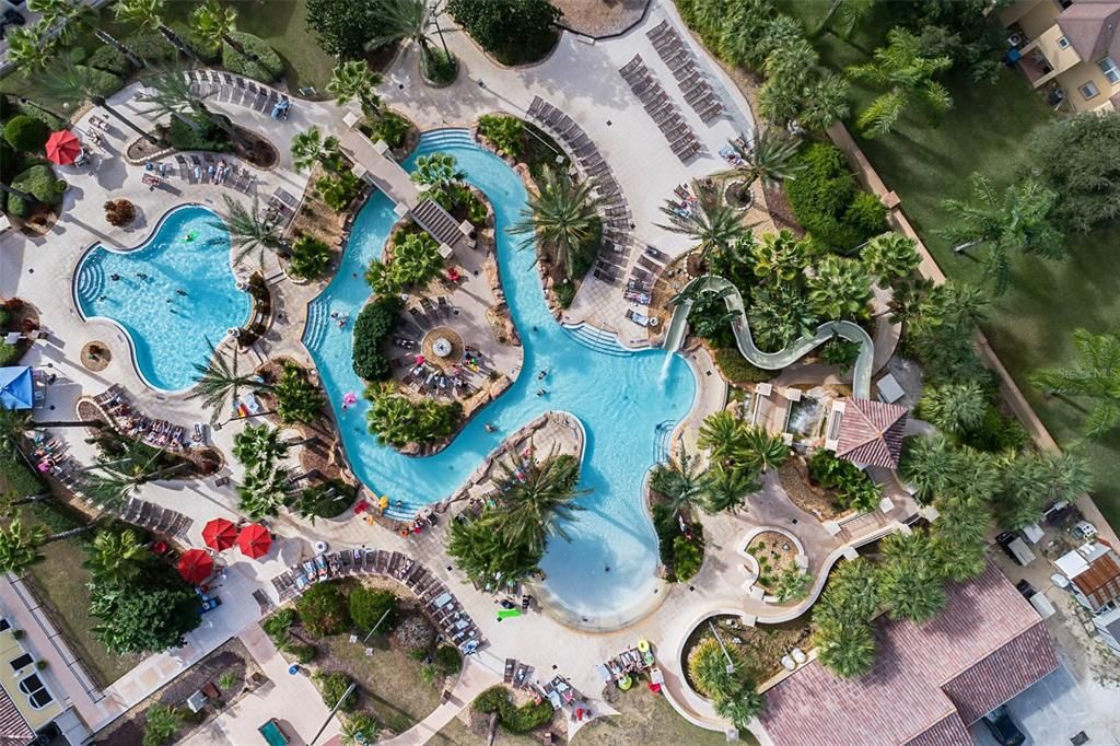 This year round vacation community gives owners and guests an array of amenities such as the Tropical Paradise pool area, slide, a LAZY RIVER, fitness center, Frankie Farrell's Pub & Grille, a classic style ice cream shop, a HUGE ARCADE & PLAY AREA and so much more!