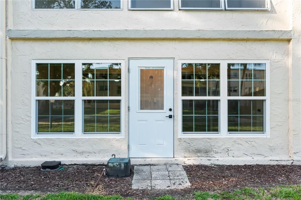 Back Door Facing Sunroom