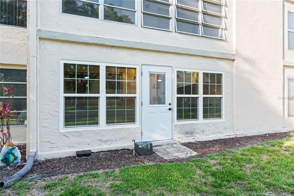 Back Door Facing Sunroom