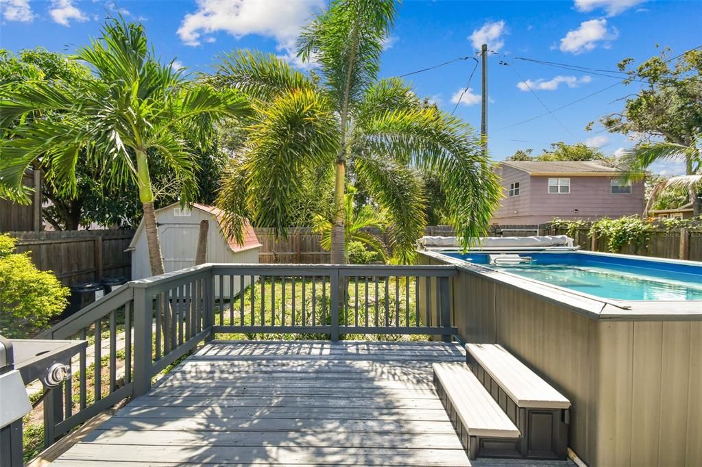 Entertain, grill and relax on the back deck complete with swim spa