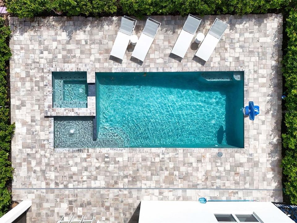 Ariel view of the pool