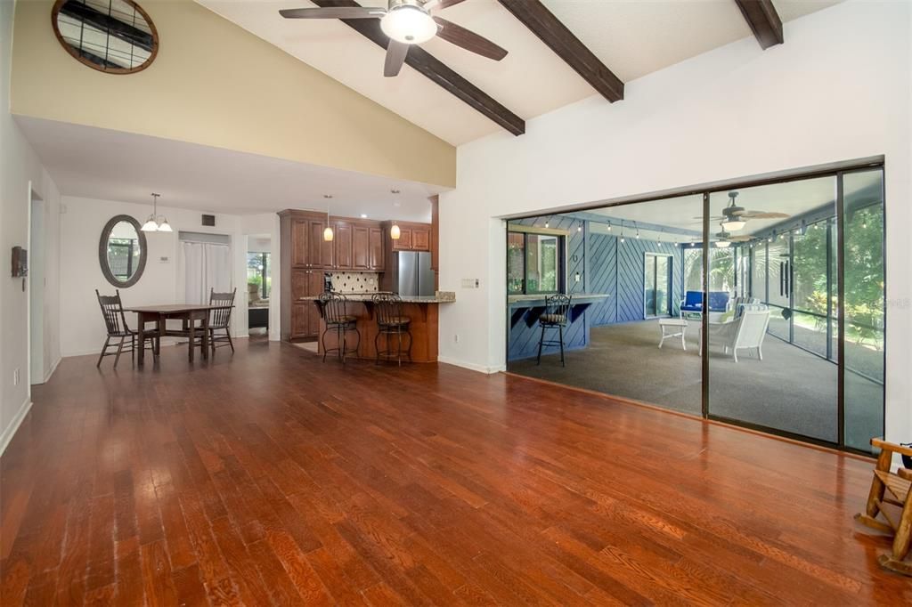 View of Great Room looking into Kitchen