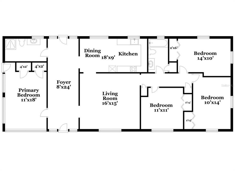 В аренду: $1,945 (4 спален, 2 ванн, 1392 Квадратных фут)