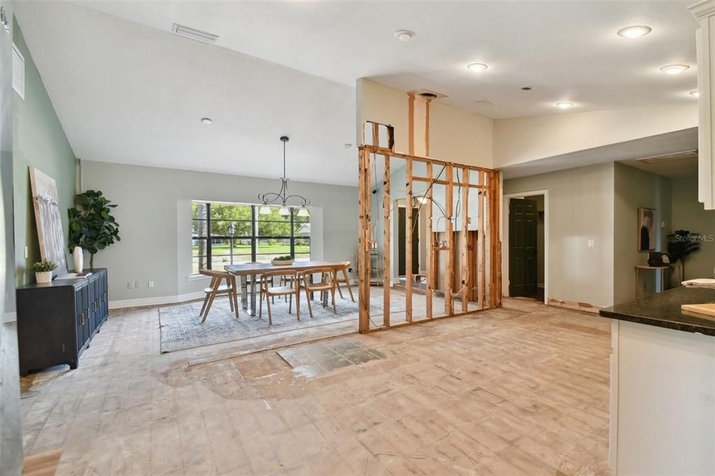 Kitchen and Flooring have been partially Demoed