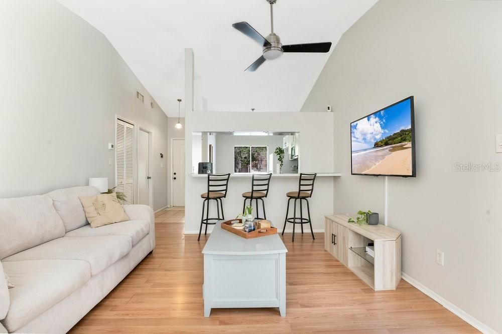 Vaulted ceilings and ceiling fan