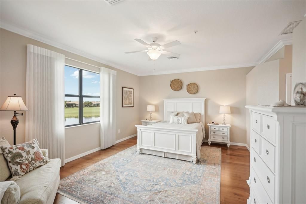 Primary Bedroom is light and airy. So much space.