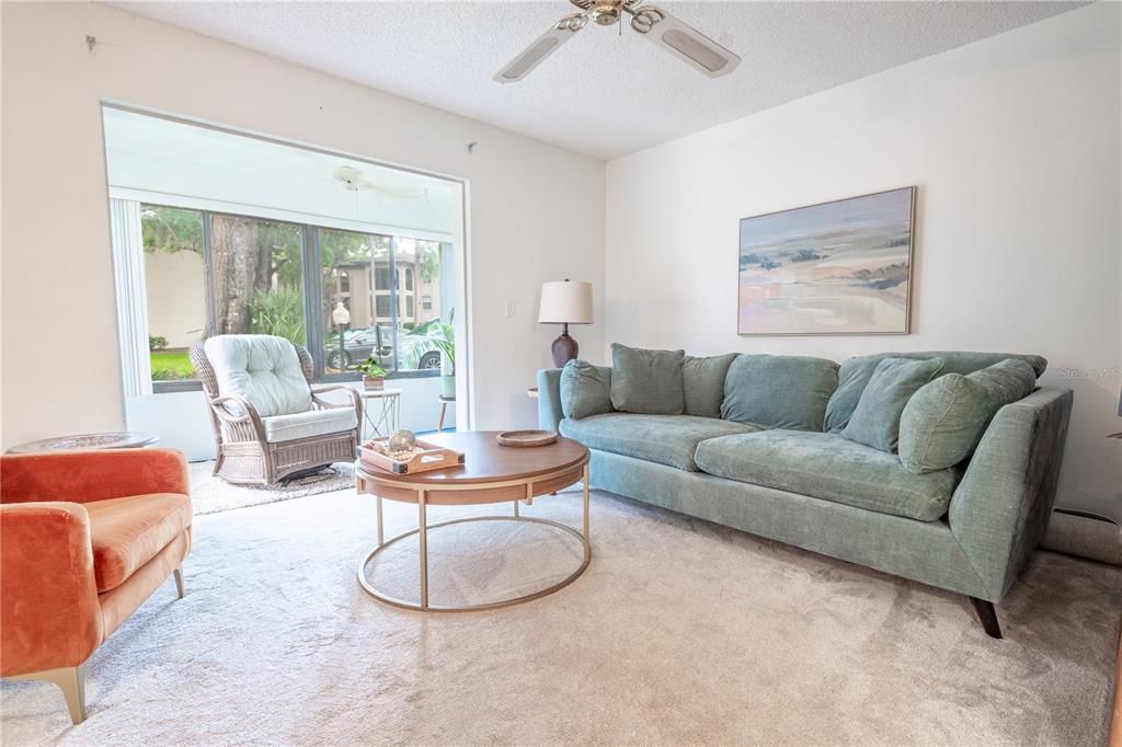 Spacious living room with an abundance of natural light.