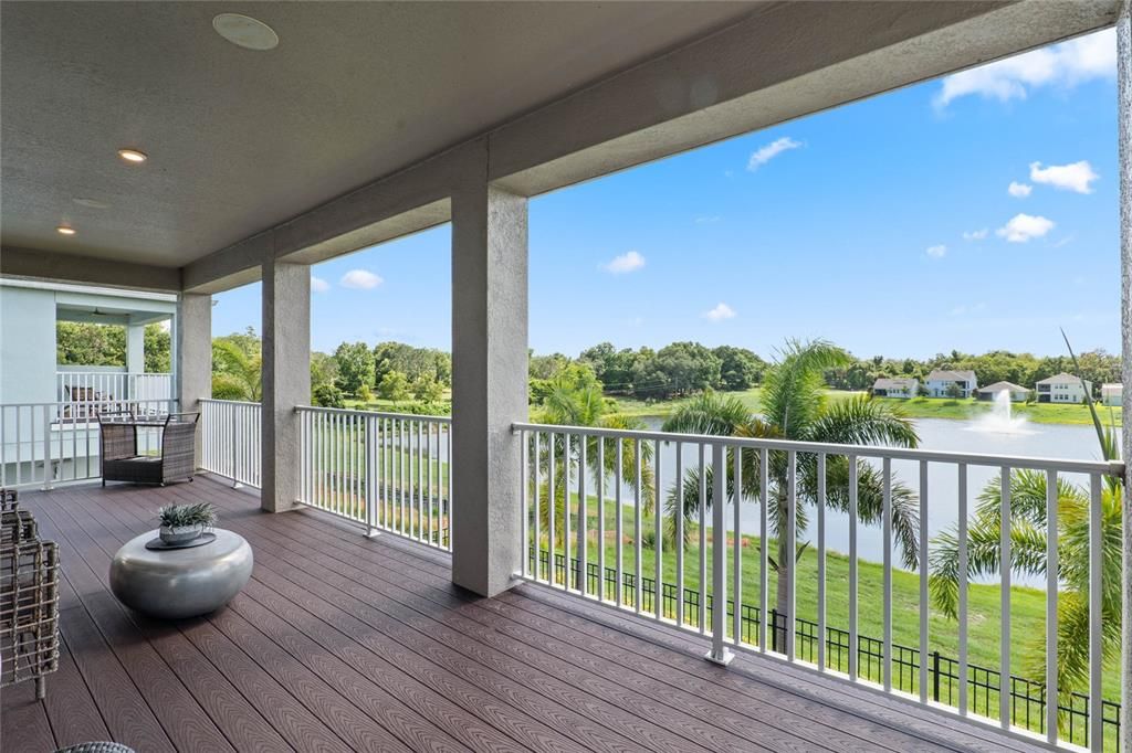 private wraparound balcony water views