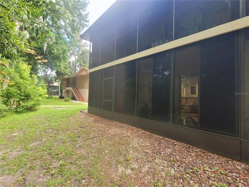 Shaded screen porch